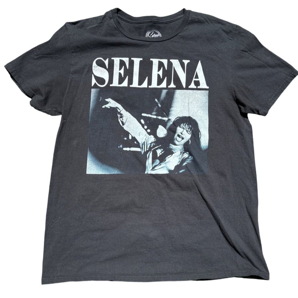 Selena Black Graphic T-Shirt L/G By C-Life Group 100% Cotton Made In El Salvador